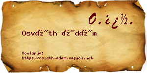 Osváth Ádám névjegykártya